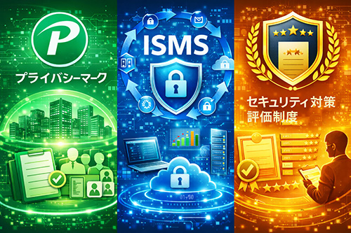 ISMS・Pマーク・セキュリティ対策評価制度の違い｜特徴や選び方を解説